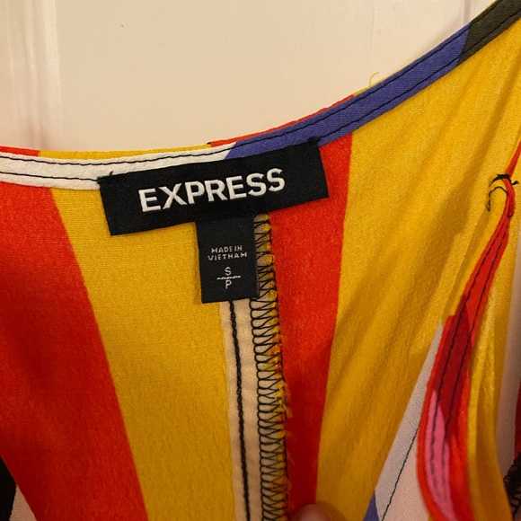 Express Rainbow Stripe Midi Slip Dress - Picture 4 of 6